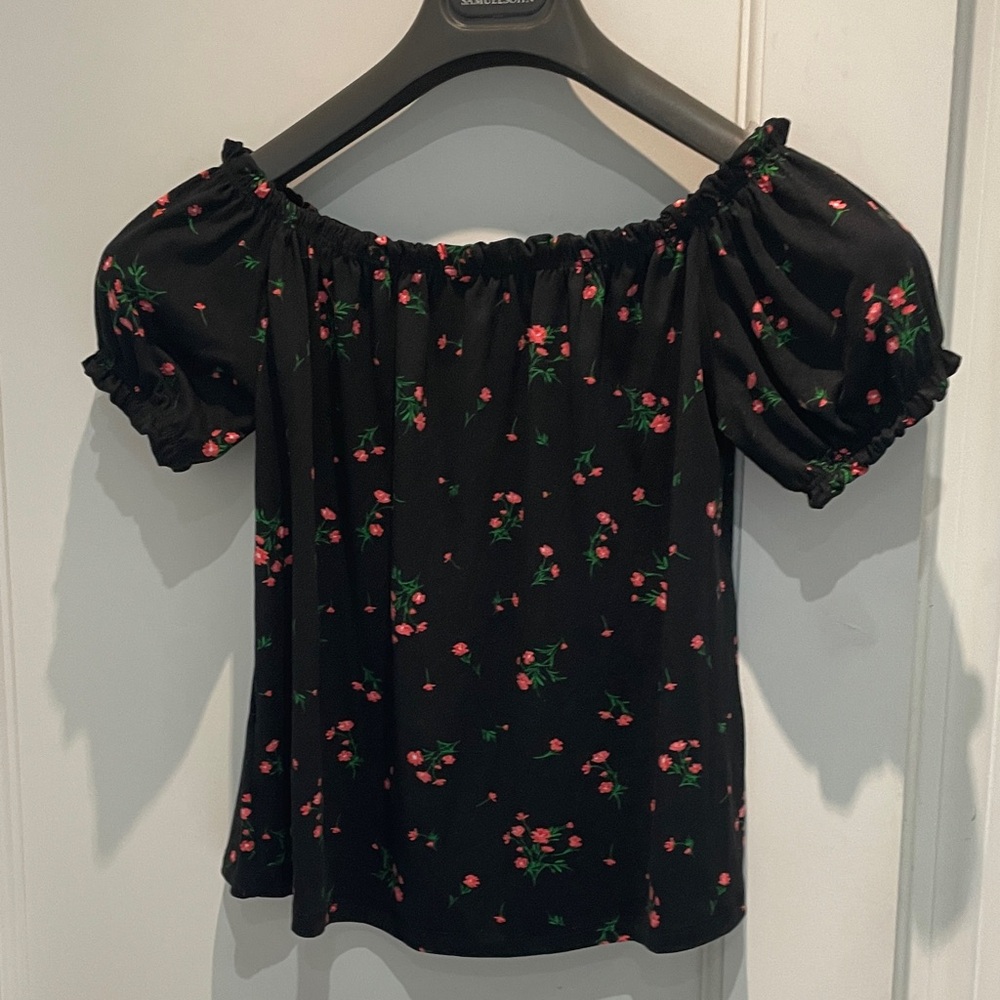 Ripe Black Floral Off-Shoulder Blouse 👵MT